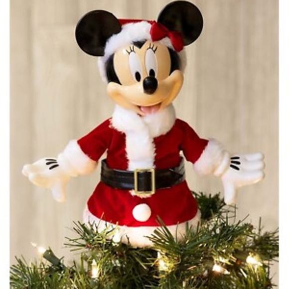 Disney Minnie Mouse Santa Christmas Tree Topper by Kurt S. Adler Holiday Decor - Picture 1 of 6